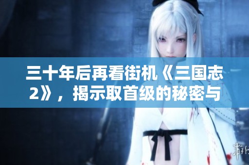 三十年后再看街机《三国志2》，揭示取首级的秘密与心得