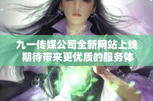 九一传媒公司全新网站上线 期待带来更优质的服务体验
