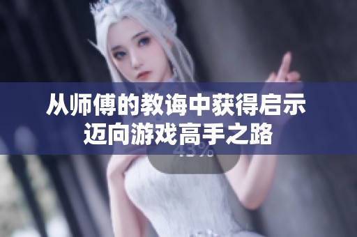 从师傅的教诲中获得启示 迈向游戏高手之路