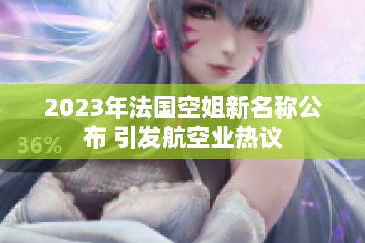 2023年法国空姐新名称公布 引发航空业热议