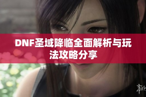 DNF圣域降临全面解析与玩法攻略分享