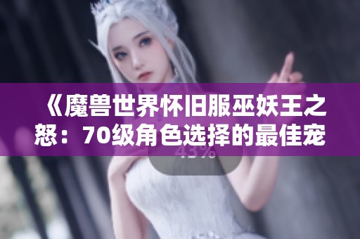 《魔兽世界怀旧服巫妖王之怒：70级角色选择的最佳宠物》