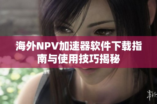 海外NPV加速器软件下载指南与使用技巧揭秘