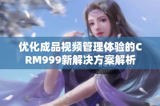 优化成品视频管理体验的CRM999新解决方案解析