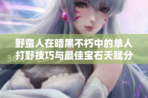 野蛮人在暗黑不朽中的单人打野技巧与最佳宝石天赋分析