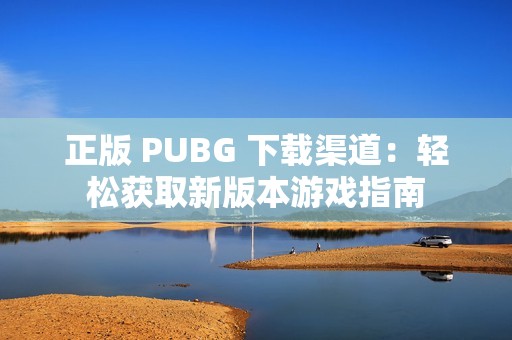 正版 PUBG 下载渠道：轻松获取新版本游戏指南