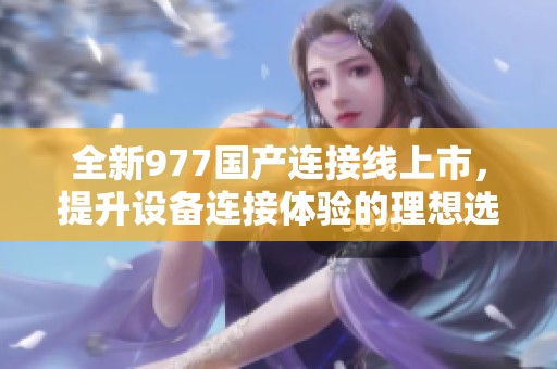 全新977国产连接线上市，提升设备连接体验的理想选择