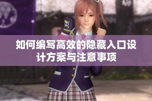 如何编写高效的隐藏入口设计方案与注意事项