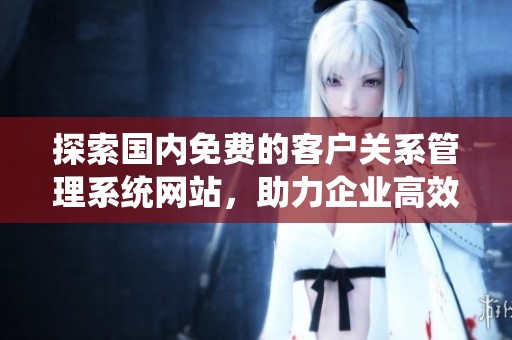 探索国内免费的客户关系管理系统网站，助力企业高效发展