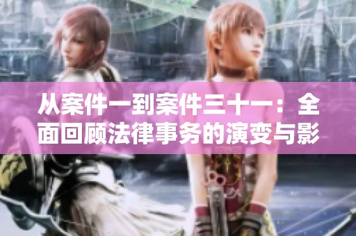 从案件一到案件三十一：全面回顾法律事务的演变与影响