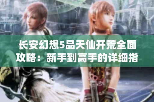 长安幻想5品天仙开荒全面攻略：新手到高手的详细指南