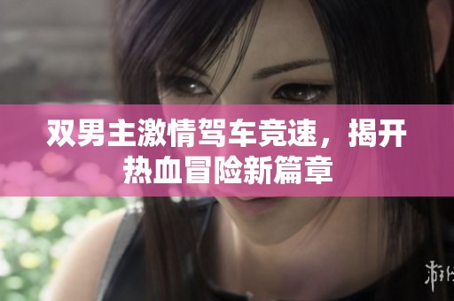 双男主激情驾车竞速，揭开热血冒险新篇章