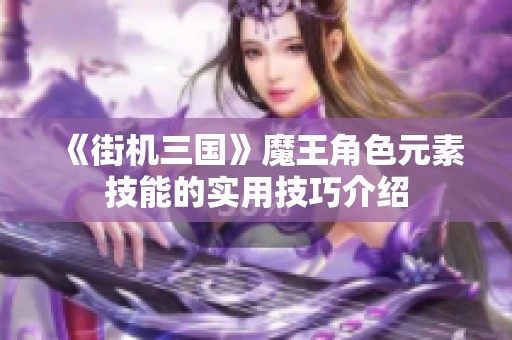 《街机三国》魔王角色元素技能的实用技巧介绍