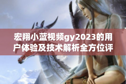 宏翔小蓝视频gy2023的用户体验及技术解析全方位评测