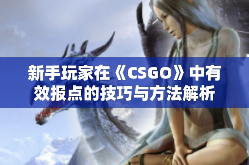 新手玩家在《CSGO》中有效报点的技巧与方法解析