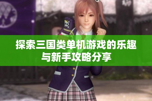 探索三国类单机游戏的乐趣与新手攻略分享