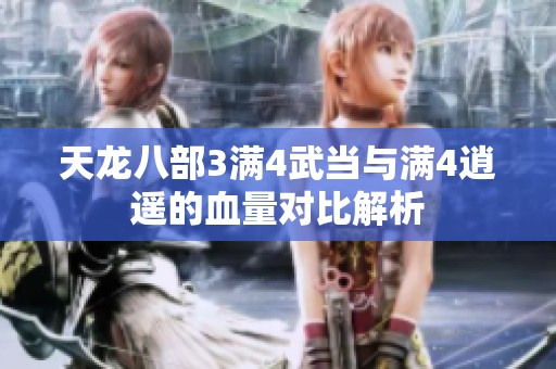 天龙八部3满4武当与满4逍遥的血量对比解析