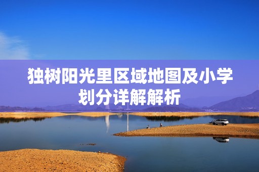 独树阳光里区域地图及小学划分详解解析