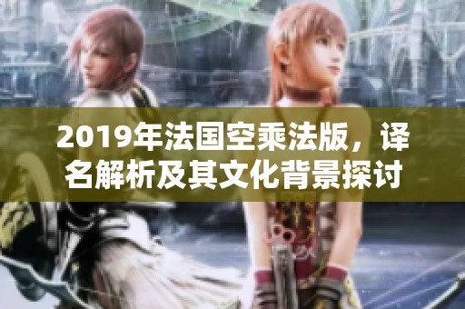 2019年法国空乘法版，译名解析及其文化背景探讨