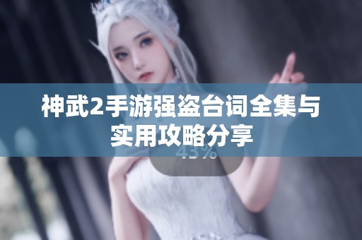 神武2手游强盗台词全集与实用攻略分享