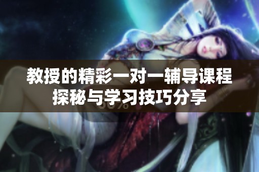 教授的精彩一对一辅导课程探秘与学习技巧分享