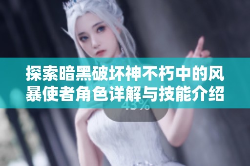 探索暗黑破坏神不朽中的风暴使者角色详解与技能介绍