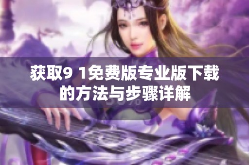 获取9 1免费版专业版下载的方法与步骤详解