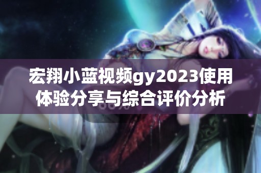 宏翔小蓝视频gy2023使用体验分享与综合评价分析