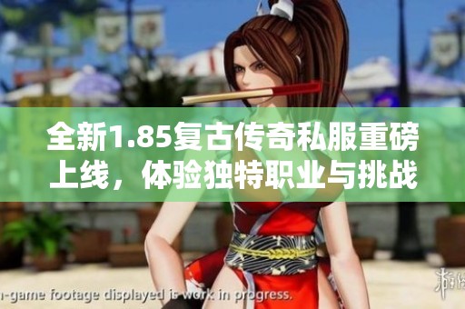 全新1.85复古传奇私服重磅上线，体验独特职业与挑战之旅