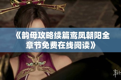 《韵母攻略续篇鸾凤朝阳全章节免费在线阅读》