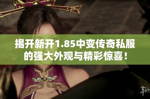 揭开新开1.85中变传奇私服的强大外观与精彩惊喜！