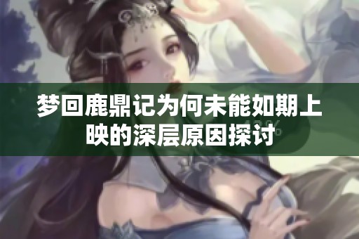 梦回鹿鼎记为何未能如期上映的深层原因探讨
