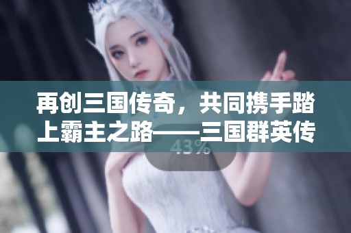 再创三国传奇，共同携手踏上霸主之路——三国群英传之霸王重生