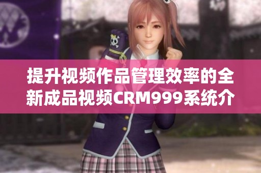 提升视频作品管理效率的全新成品视频CRM999系统介绍