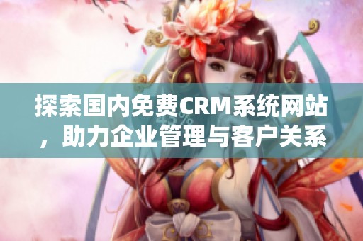 探索国内免费CRM系统网站，助力企业管理与客户关系提升