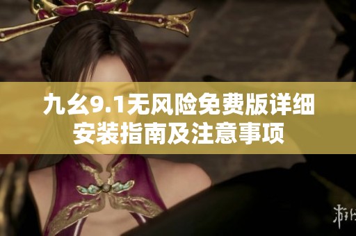 九幺9.1无风险免费版详细安装指南及注意事项