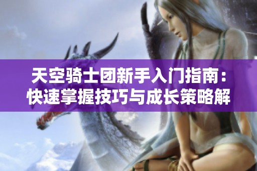 天空骑士团新手入门指南：快速掌握技巧与成长策略解析