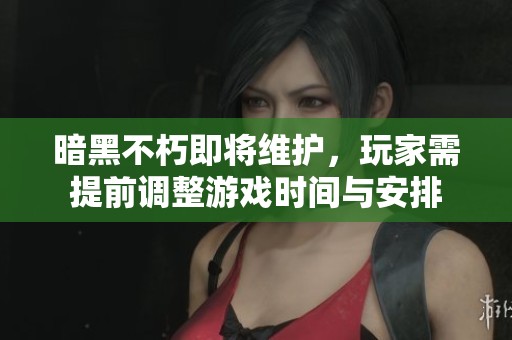 暗黑不朽即将维护，玩家需提前调整游戏时间与安排