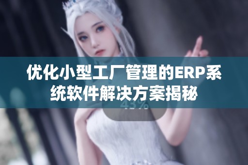 优化小型工厂管理的ERP系统软件解决方案揭秘