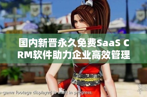 国内新晋永久免费SaaS CRM软件助力企业高效管理客户关系