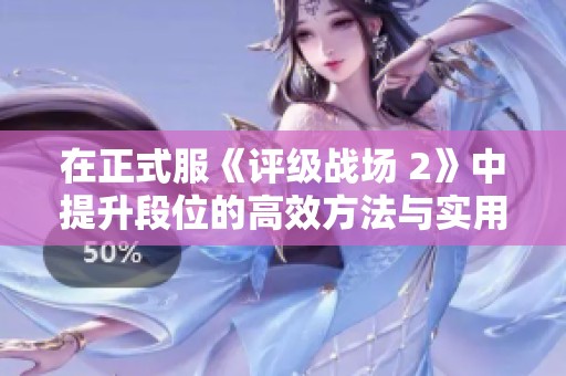 在正式服《评级战场 2》中提升段位的高效方法与实用技巧解析