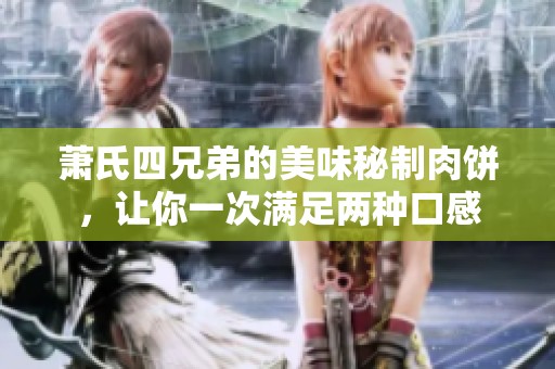 萧氏四兄弟的美味秘制肉饼，让你一次满足两种口感