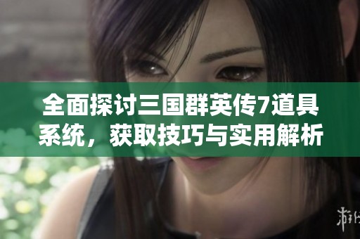 全面探讨三国群英传7道具系统，获取技巧与实用解析一网打尽