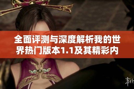 全面评测与深度解析我的世界热门版本1.1及其精彩内容介绍