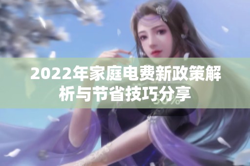 2022年家庭电费新政策解析与节省技巧分享