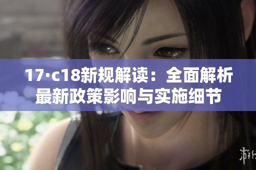 17·c18新规解读：全面解析最新政策影响与实施细节