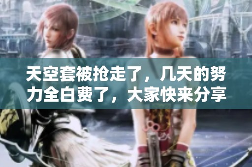 天空套被抢走了，几天的努力全白费了，大家快来分享一下应对攻略吧