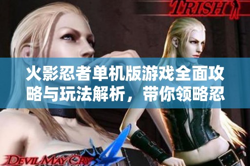 火影忍者单机版游戏全面攻略与玩法解析，带你领略忍者世界的魅力与挑战