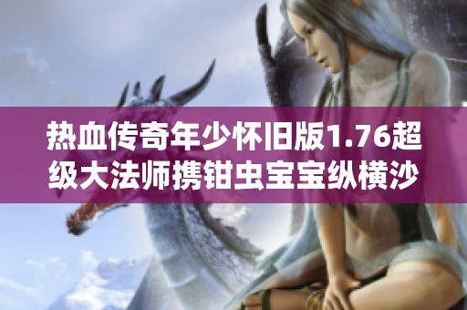 热血传奇年少怀旧版1.76超级大法师携钳虫宝宝纵横沙城征战四方