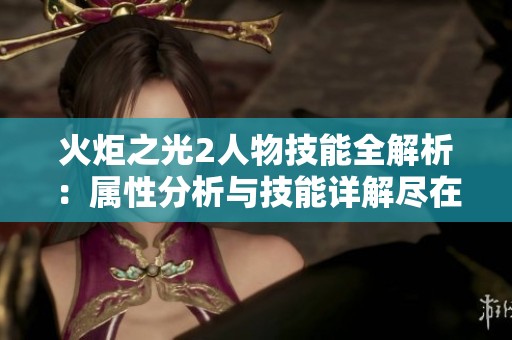 火炬之光2人物技能全解析：属性分析与技能详解尽在金蟾宫
